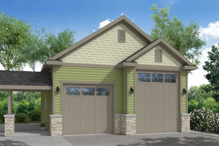 Traditional house plans 17-976 - front exterior, 1,078 sq ft, 0 bed, 0 bath house plans | Monster House Plans