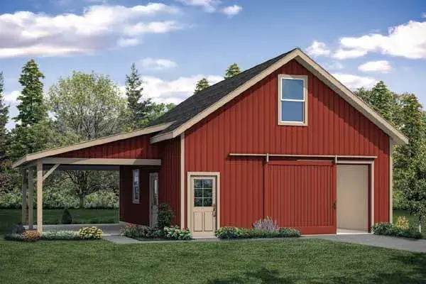 Ranch house plans 17-991 - front exterior, 1,251 sq ft, 0 bed, 0 bath house plans | Monster House Plans