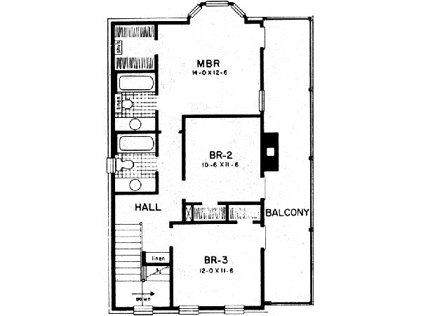 Upper/Second Floor Plan: 18-198