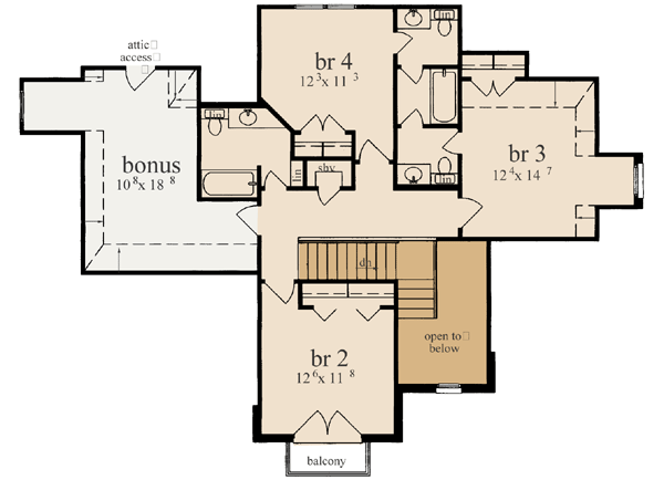 Upper/Second Floor Plan: 18-445