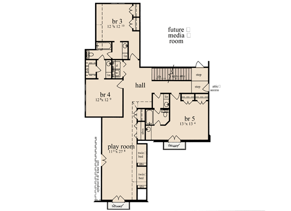 Upper/Second Floor Plan: 18-502
