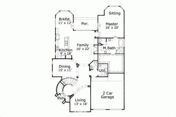 Main Floor Plan: 19-1000