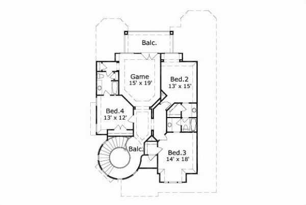 Upper/Second Floor Plan: 19-1000