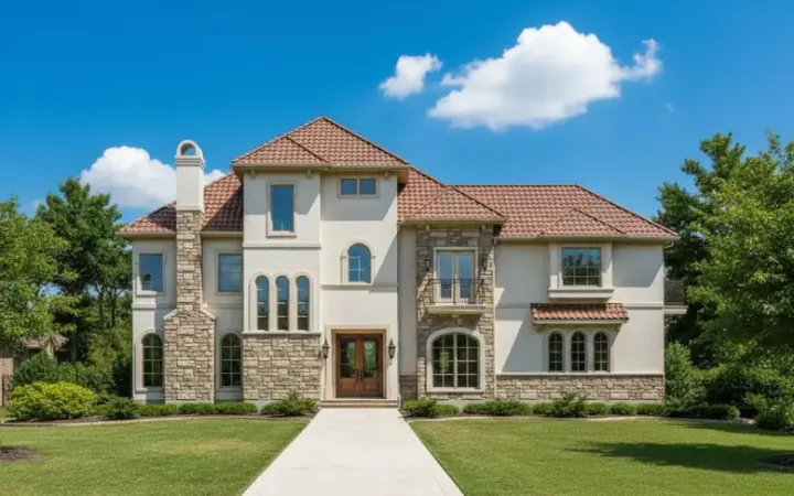 Mediterranean house plans 19-1002 - front exterior, 3,267 sq ft, 3 bed, 3 bath house plans | Monster House Plans