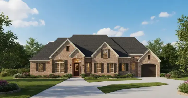 Traditional house plans 19-1016 - front exterior, 3,240 sq ft, 4 bed, 3 bath house plans | Monster House Plans