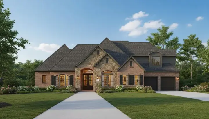 Traditional house plans 19-1020 - front exterior, 2,653 sq ft, 4 bed, 3 bath house plans | Monster House Plans