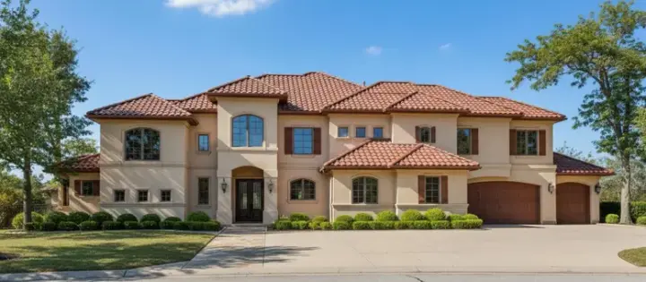 Mediterranean house plans 19-103 - front exterior, 5,403 sq ft, 5 bed, 4 bath house plans | Monster House Plans