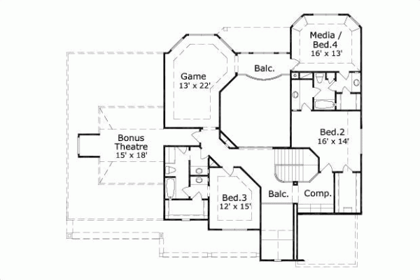 Upper/Second Floor Plan: 19-1036