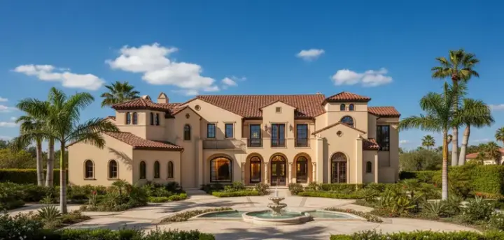 Mediterranean house plans 19-1048 - front exterior, 10,089 sq ft, 5 bed, 6 bath house plans | Monster House Plans
