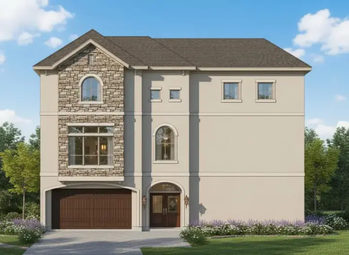 Traditional house plans 19-1057 - front exterior, 2,283 sq ft, 3 bed, 3 bath house plans | Monster House Plans