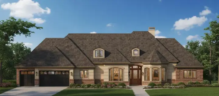 Traditional house plans 19-1061 - front exterior, 3,710 sq ft, 4 bed, 3 bath house plans | Monster House Plans