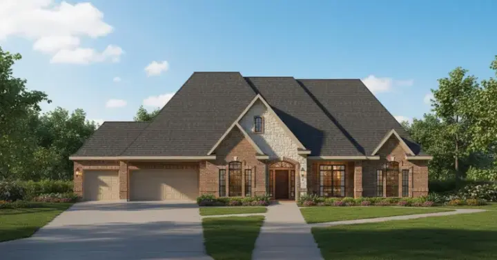 Traditional house plans 19-1062 - front exterior, 3,388 sq ft, 4 bed, 3 bath house plans | Monster House Plans