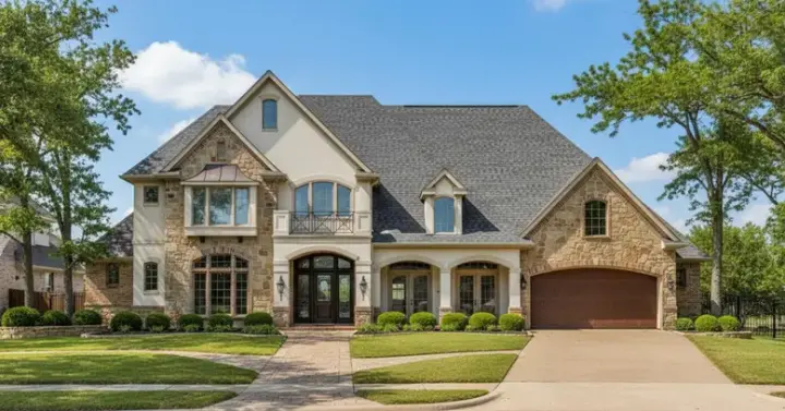 French Country house plans 19-107 - front exterior, 4,345 sq ft, 4 bed, 3 bath house plans | Monster House Plans