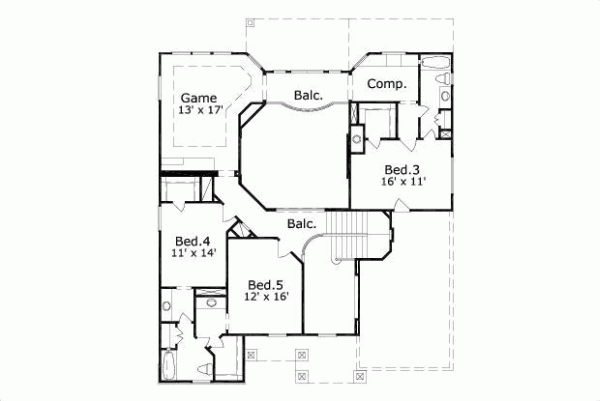 Upper/Second Floor Plan:19-1074