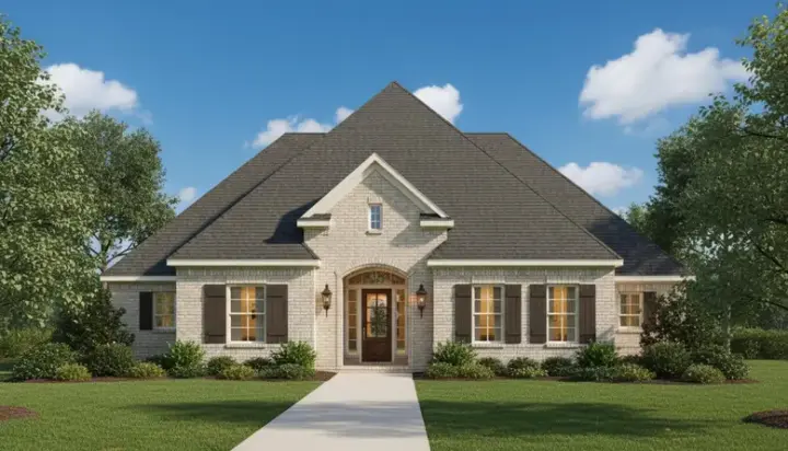 Traditional house plans 19-1079 - front exterior, 1,804 sq ft, 3 bed, 2 bath house plans | Monster House Plans