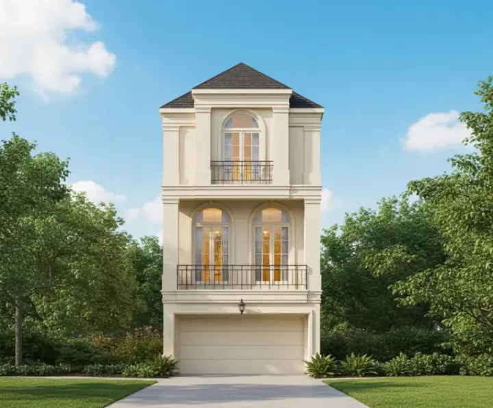 Mediterranean house plans 19-1080 - front exterior, 2,364 sq ft, 3 bed, 3 bath house plans | Monster House Plans