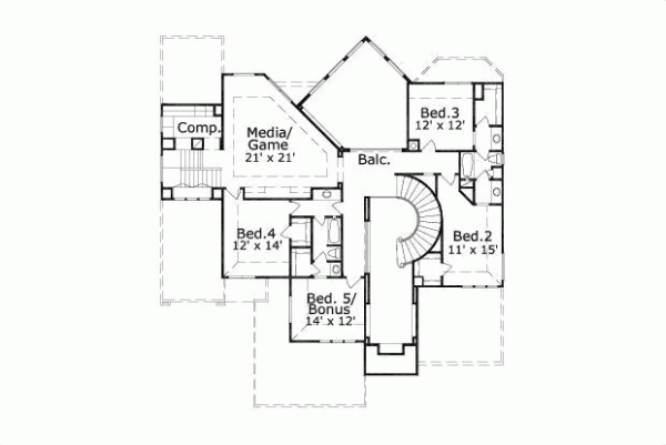 Upper/Second Floor Plan: 19-1085