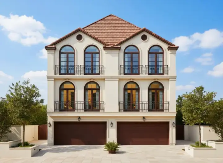 Mediterranean house plans 19-1093 - front exterior, 4,724 sq ft, 6 bed, 6 bath house plans | Monster House Plans