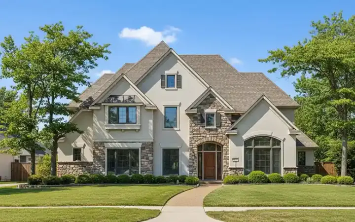 European house plans 19-110 - front exterior, 4,019 sq ft, 5 bed, 4 bath house plans | Monster House Plans