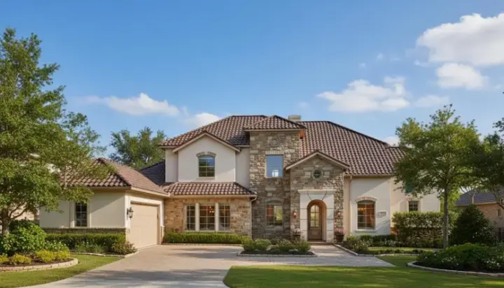Tuscan house plans 19-1101 - front exterior, 3,389 sq ft, 4 bed, 3 bath house plans | Monster House Plans