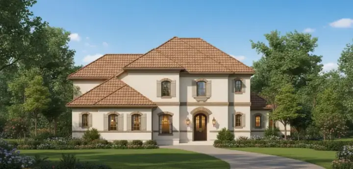 Traditional house plans 19-1109 - front exterior, 3,400 sq ft, 3 bed, 2 bath house plans | Monster House Plans