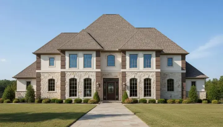 European house plans 19-111 - front exterior, 3,923 sq ft, 4 bed, 3 bath house plans | Monster House Plans