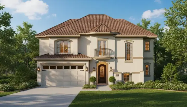 Traditional house plans 19-1110 - front exterior, 3,111 sq ft, 4 bed, 3 bath house plans | Monster House Plans