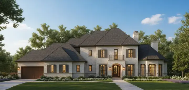 Traditional house plans 19-1118 - front exterior, 4,552 sq ft, 5 bed, 4 bath house plans | Monster House Plans