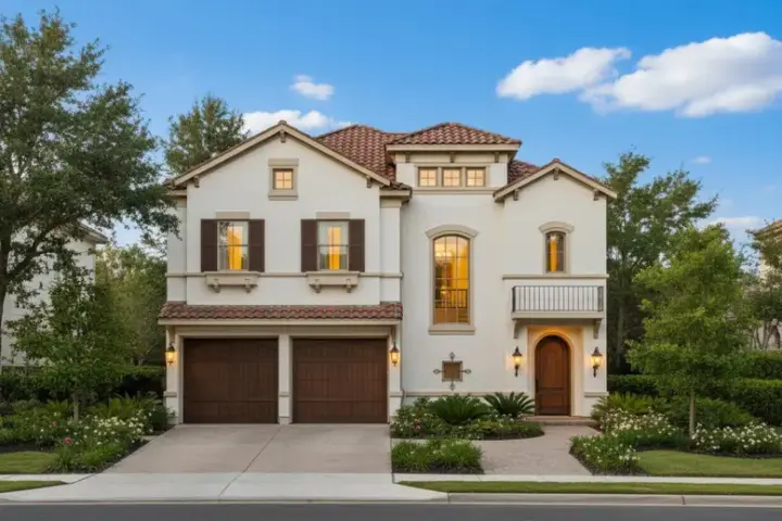 Tuscan house plans 19-1133 - front exterior, 3,199 sq ft, 3 bed, 2 bath house plans | Monster House Plans