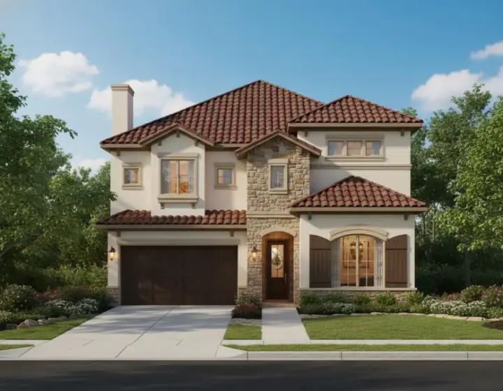 Mediterranean house plans 19-1134 - front exterior, 3,624 sq ft, 3 bed, 3 bath house plans | Monster House Plans