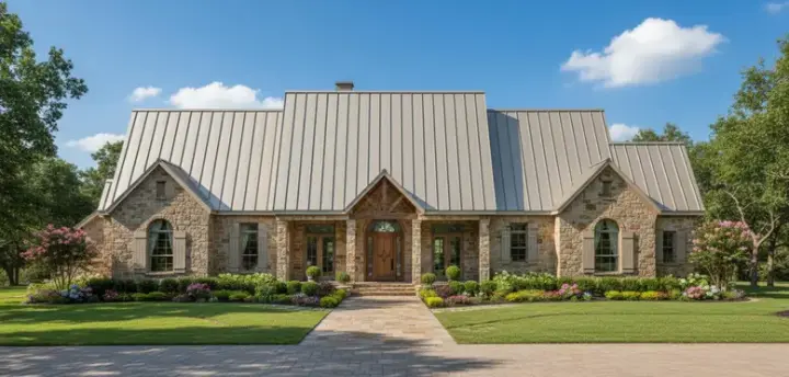 French Country house plans 19-1145 - front exterior, 3,570 sq ft, 4 bed, 2 bath house plans | Monster House Plans