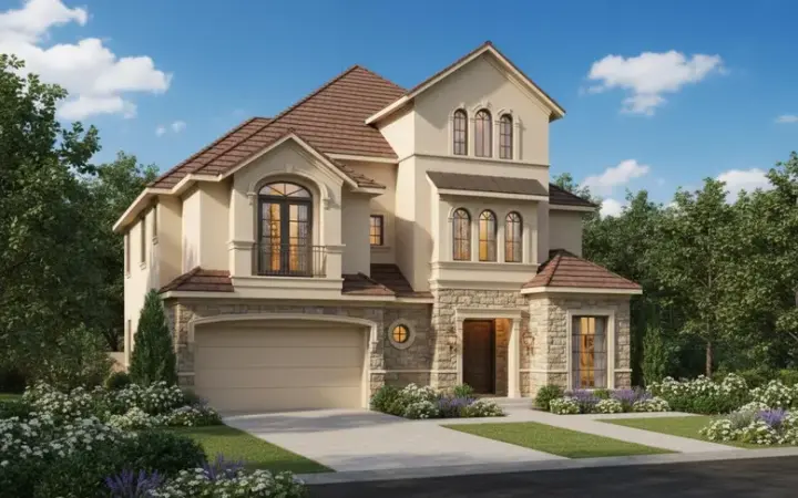 Mediterranean house plans 19-1156 - front exterior, 3,328 sq ft, 3 bed, 4 bath house plans | Monster House Plans