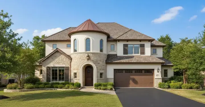 Mediterranean house plans 19-1159 - front exterior, 3,927 sq ft, 4 bed, 4 bath house plans | Monster House Plans