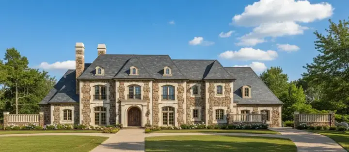 European house plans 19-1165 - front exterior, 8,777 sq ft, 5 bed, 5 bath house plans | Monster House Plans