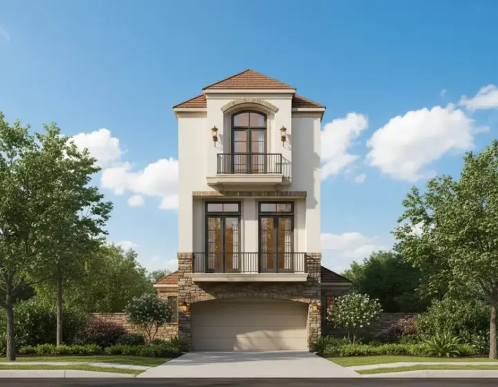 European house plans 19-1167 - front exterior, 2,623 sq ft, 3 bed, 3 bath house plans | Monster House Plans