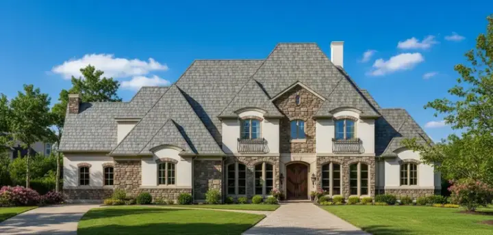 European house plans 19-1177 - front exterior, 5,997 sq ft, 4 bed, 5 bath house plans | Monster House Plans