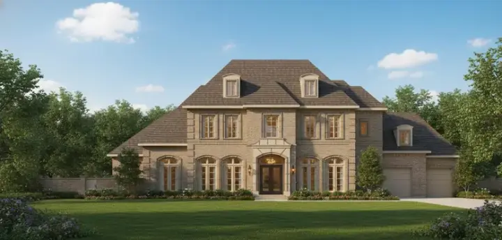 Traditional house plans 19-1181 - front exterior, 6,545 sq ft, 4 bed, 4 bath house plans | Monster House Plans