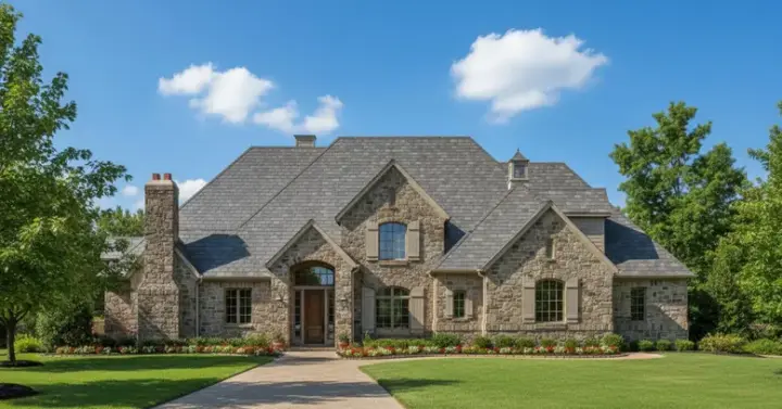 European house plans 19-1188 - front exterior, 4,515 sq ft, 4 bed, 4 bath house plans | Monster House Plans