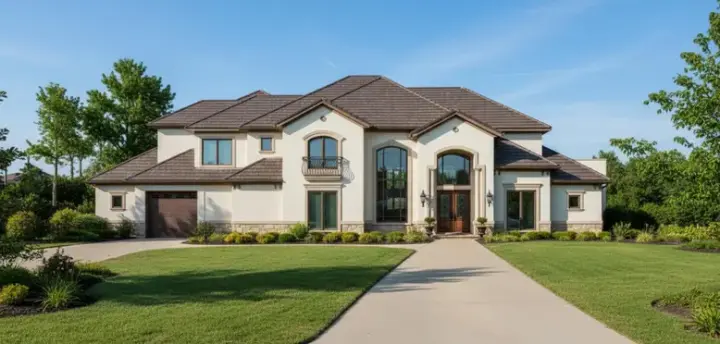 Traditional house plans 19-119 - front exterior, 6,769 sq ft, 5 bed, 5 bath house plans | Monster House Plans