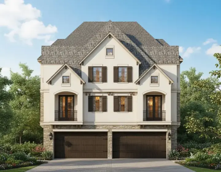 European house plans 19-1190 - front exterior, 6,940 sq ft, 6 bed, 6 bath house plans | Monster House Plans