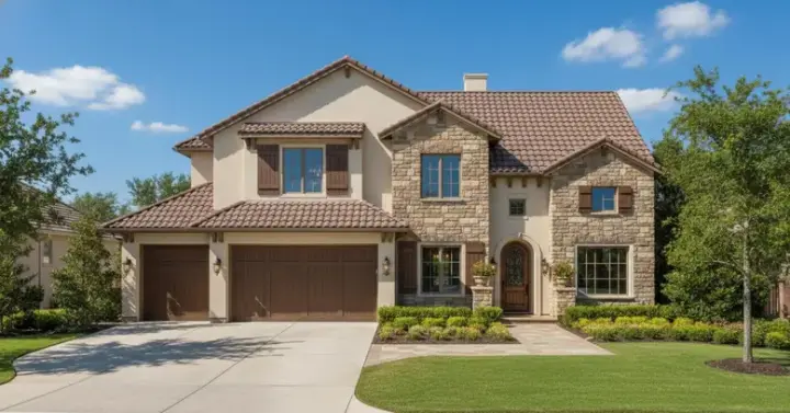 Tuscan house plans 19-1203 - front exterior, 3,515 sq ft, 5 bed, 4 bath house plans | Monster House Plans