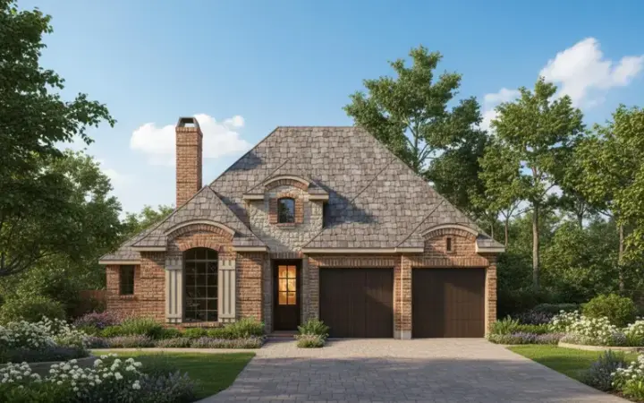 French Country house plans 19-1228 - front exterior, 2,522 sq ft, 3 bed, 3 bath house plans | Monster House Plans