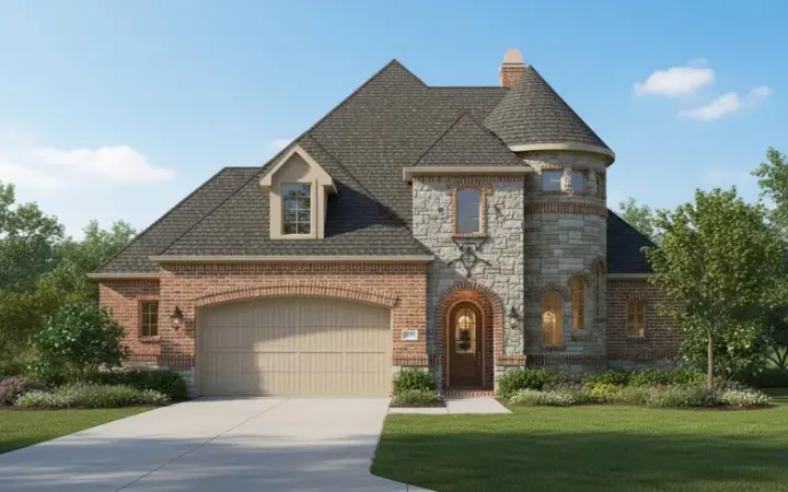 European house plans 19-1231 - front exterior, 2,840 sq ft, 3 bed, 2 bath house plans | Monster House Plans