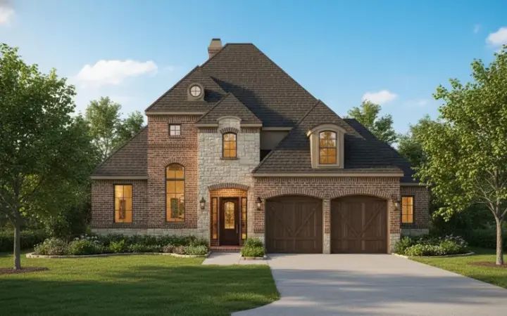 European house plans 19-1232 - front exterior, 2,881 sq ft, 3 bed, 2 bath house plans | Monster House Plans