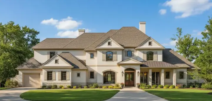 Traditional house plans 19-1249 - front exterior, 5,032 sq ft, 6 bed, 5 bath house plans | Monster House Plans