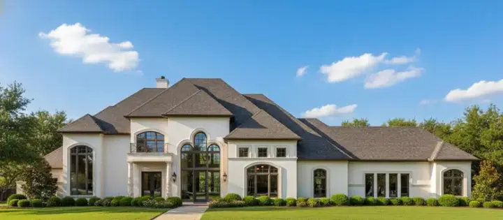Contemporary house plans 19-1258 - front exterior, 4,459 sq ft, 4 bed, 3 bath house plans | Monster House Plans