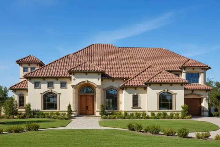 Traditional house plans 19-126 - front exterior, 5,212 sq ft, 4 bed, 4 bath house plans | Monster House Plans