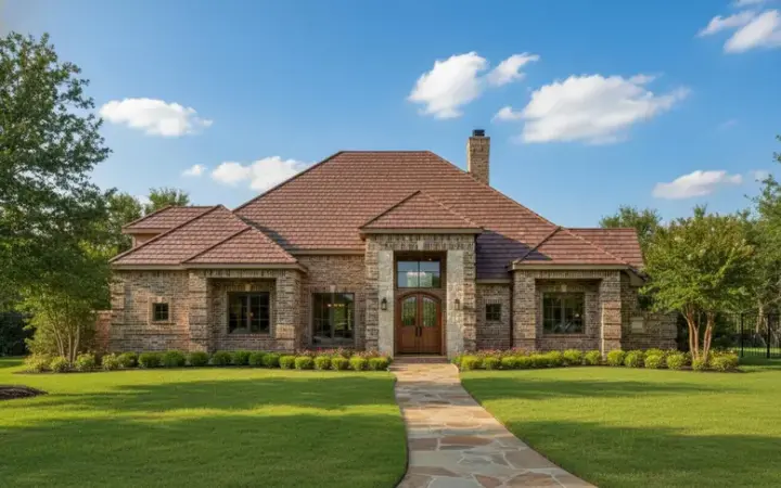 European house plans 19-1268 - front exterior, 3,780 sq ft, 4 bed, 4 bath house plans | Monster House Plans