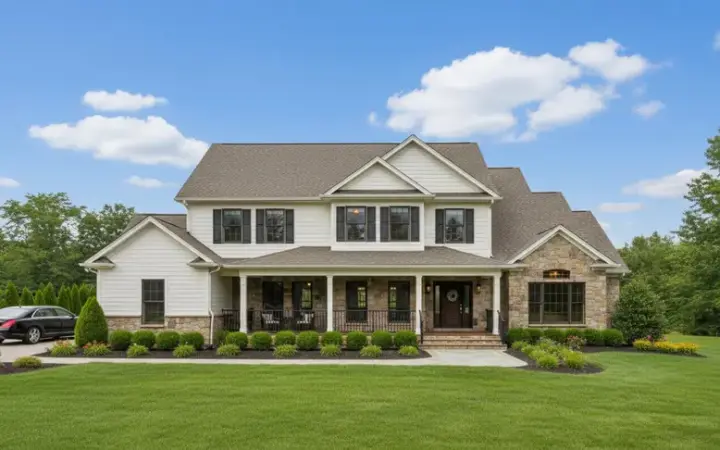 Country house plans 19-1270 - front exterior, 3,599 sq ft, 4 bed, 3 bath house plans | Monster House Plans