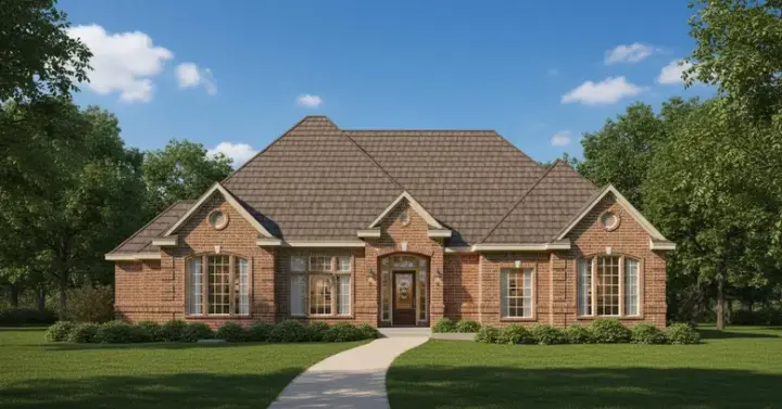 Traditional house plans 19-1271 - front exterior, 2,665 sq ft, 3 bed, 2 bath house plans | Monster House Plans